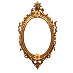 Antique Gold Frames Clipart - Rococo and Baroque Vintage Clip Art Graphics for Altered Art or Junk Journals, Instant Download, Transparent PNG