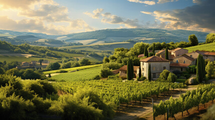 Fototapeta premium Vineyards in the Mountains