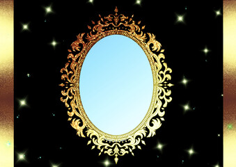 お洒落なアンティークの鏡