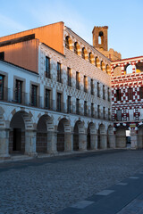 Fototapeta na wymiar High square (Plaza Alta) of Badajoz in a sunny day, Extremadura, Spain