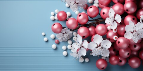 A close up of a bunch of red and white flowers. Digital image. Christmas decor.