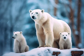 nature bear wildlife polar bear arctic conservation ice animal wilderness cold preservation ecology winter snow climate change environment change warming global warming ecosystem generative ai