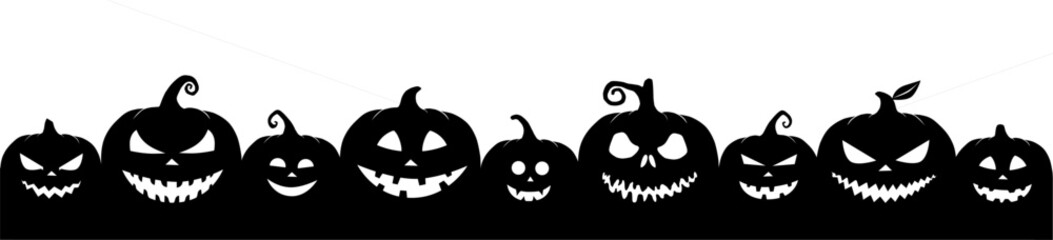 dark pumpkins halloween celebration illustration