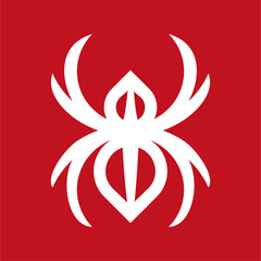 simple spider line icon logo vector design, modern insect animal tarantula logo pictogram design