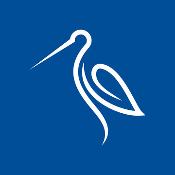 recommend clip art: heron pelican stork vector logo lineart line outline monoline icon design stock gulf bird coast beach illustration abstract ibis logo