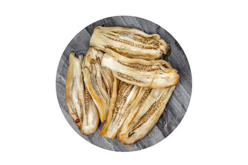 aubergine baked eggplant vegetable food healthy meal food snack on the table copy space food background rustic top view 