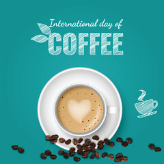 vector international day of coffee desigen