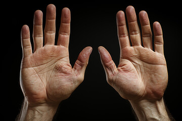 Close up of human hands