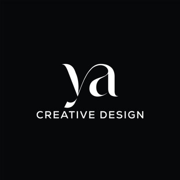 Initial Letter of ya Logo Design Creative Monogram Style Vector Icon