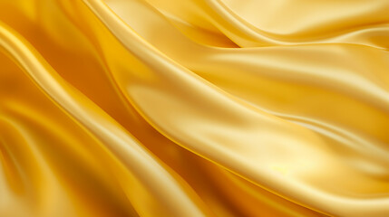 黄金の流れ〜金色シルクサテンのカーテンが創るエレガントな背景, with Generative AI