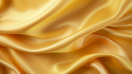 Fototapeta premium 黄金の流れ〜金色シルクサテンのカーテンが創るエレガントな背景, with Generative AI