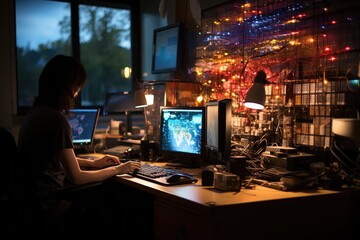 Fototapeta premium Depicting the cutting-edge field of earthquake prediction technologies