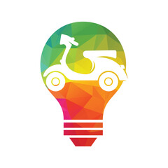 Vintage scooter PNG vector illustration design. Scooter illustration on white background.	