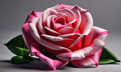 Captivating Beauty of Hand-Embroidered Rose in Needlework Art.(Generative AI)