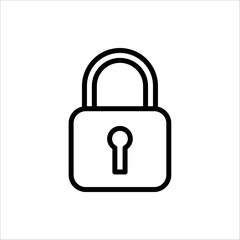 Lock vector icon for web design, UI, and app. isolated on white background