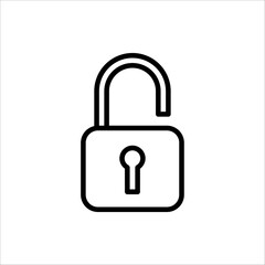 Lock vector icon for web design, UI, and app. isolated on white background