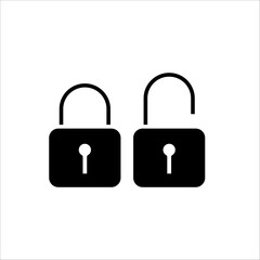 Lock vector icon for web design, UI, and app. isolated on white background