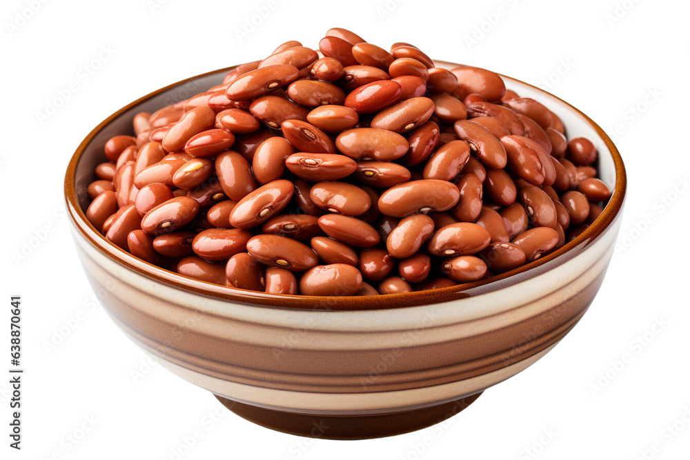 Poster red beans in the bowl on isolated background.healthy and vegan concept.created with generative ai te