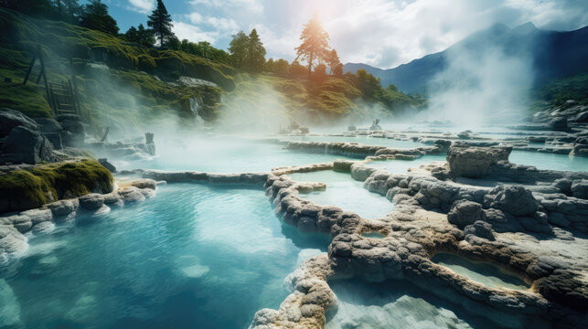 Hot Spring Landscape - Powered by Adobe