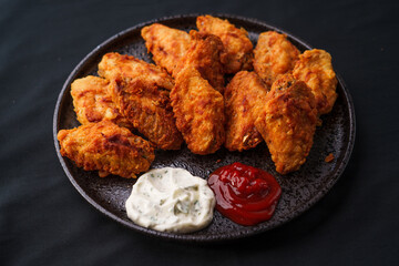 Crispy Chicken and Tomato Sauce with Mayo Sauce