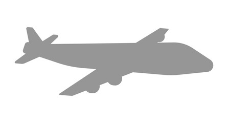 Plane shadow flat monochrome isolated vector object. Flying airplane shade. Editable black and white line art drawing. Simple outline spot illustration for web graphic design