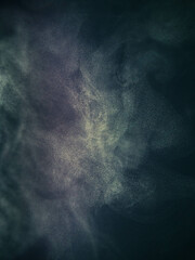 colourful steam of cold breath - sharp aerosols backround