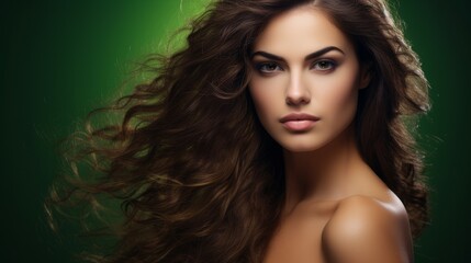 Naklejka premium brazilian woman and flag