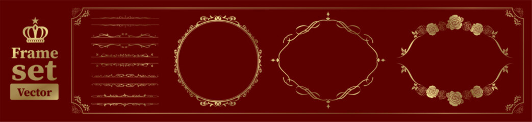 set of frame illustration Vector