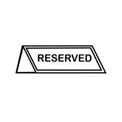 Restaurant reserved table vector icon symbol design