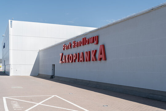 Zakopianka shopping mall in Cracow. Park Handlowy Zakopianka Krak&oacute;w on Zakopiańska street on August 12, 2023 in Krakow, Poland.