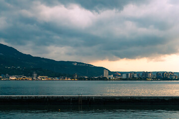 The beautiful sunset in Tamsui