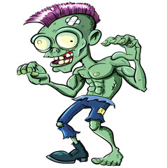 Cartoon Punk Rock Zombie