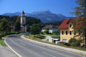 Fototapeta na wymiar Rosegg town in Carinthia, Austria