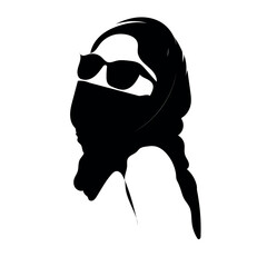 Beautiful women in hijab isolated on white background. vector illustration.