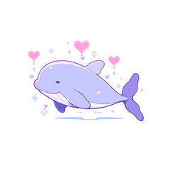 whale with a heart