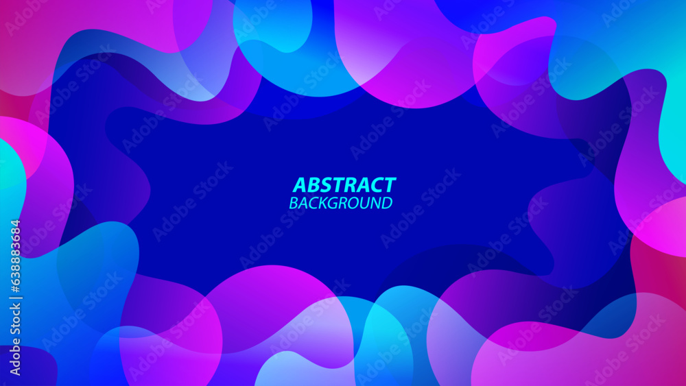 Poster futuristic abstract banner with curved shapes and bright fluid colors. vibrant gradient waves for cr