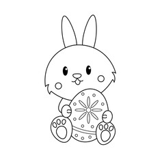 Easter bunny rabbit coloring page