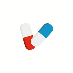 medicine capsule two, vector modern icon design