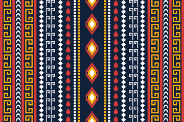 ethnic geometric seamless pattern. Design for fabric, clothes, decorative paper, wrapping, textile, embroidery, illustration, vector, tribal pattern