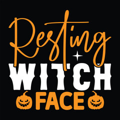 Resting Witch Face,  New Halloween SVG Design Vector File.