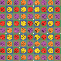 colorful background pattern of basketball
