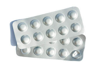 Medicine, tablets in silver packaging