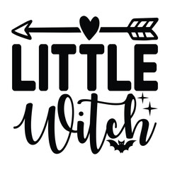 Little Witch,  New Halloween SVG Design Vector File.
