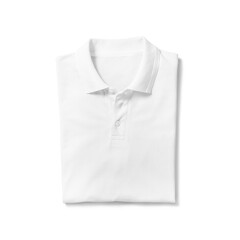 Close up view white t shirt isolated on white.