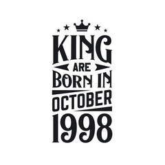 Obraz premium King are born in October 1998. Born in October 1998 Retro Vintage Birthday