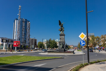 Monument to the Heroes of Kosovo in the center of Kruševac (Battle of Kosovo 1389). Serbia