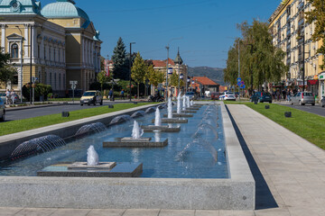 Municipality of Krusevac, city center, fountain. Serbia