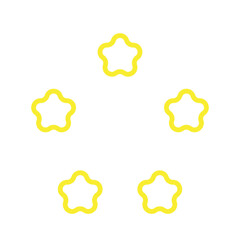 Five stars outline, Stars rating, Stars icon element