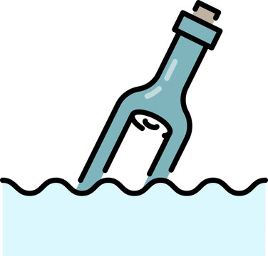 Message in the bottle icon
