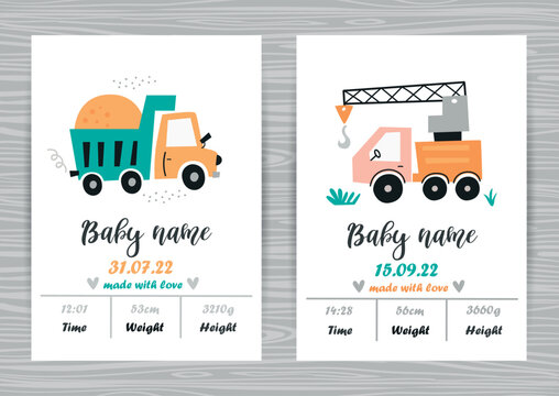 Baby shower invitation templates with cars.